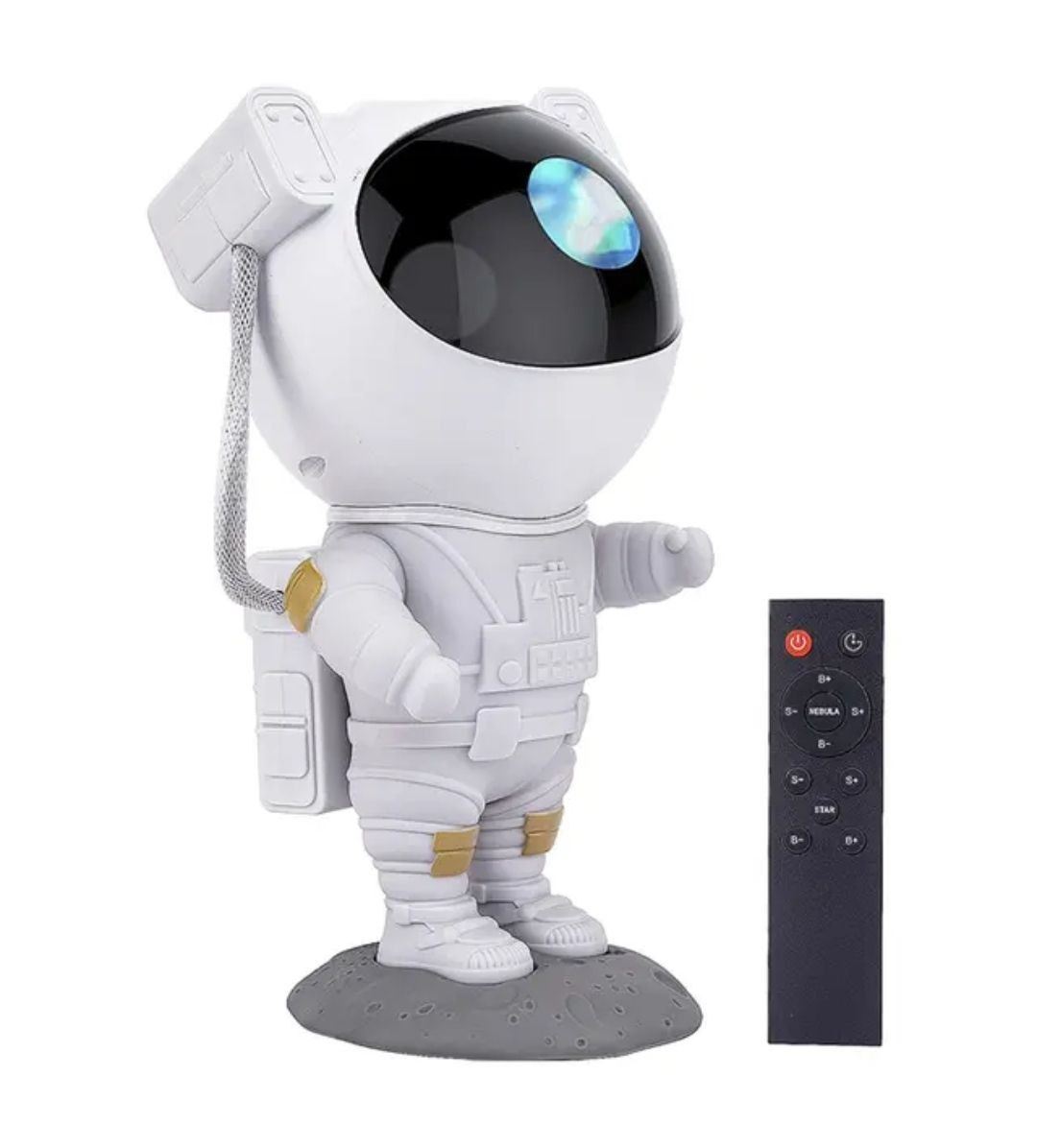 Детский ночник проектор звездного неба Космонавт. Светильник с пультом
