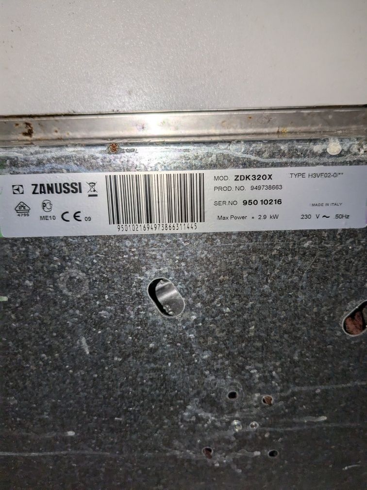 Керамичен плот за вграждане Zanussi с два котлона