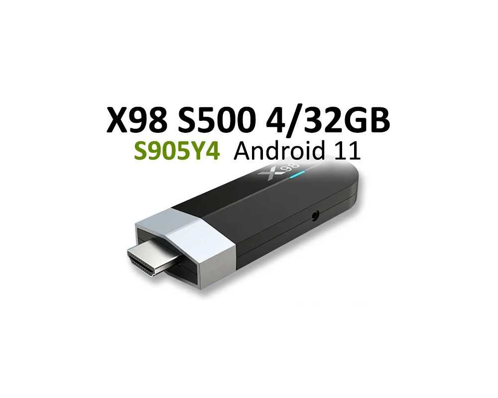 X98 S500 TV Stick - 4GB/32GB, Android 11, AV1, Android TV Box