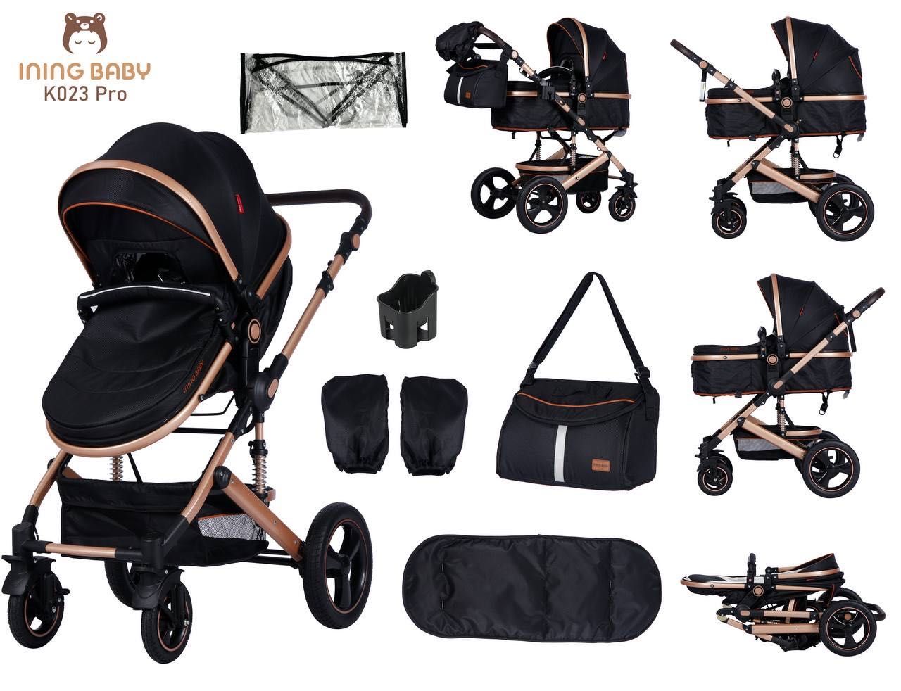 Детская Коляска трансформер IningBaby K023 2в1 | количество ограничено