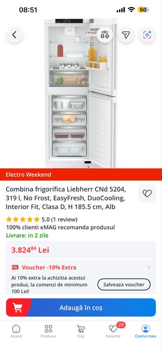 Vând Combina Frigorifica Liebherr