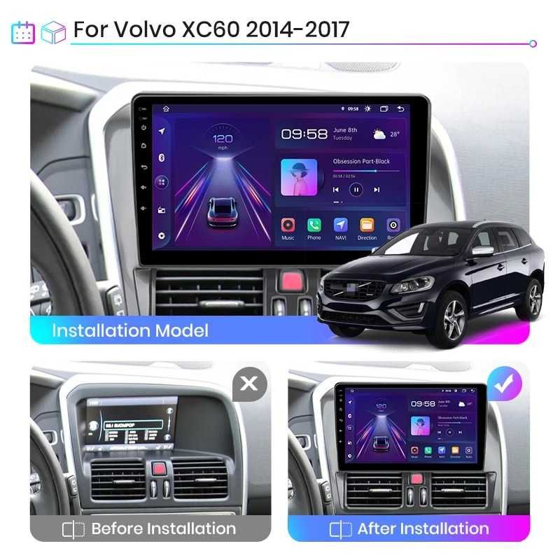 Navigatie Dedicata Volvo XC 60 (2008-2017) 9Inch, Bluetooth, WiFi