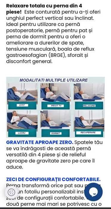Vand Set 4 perne ortopedice