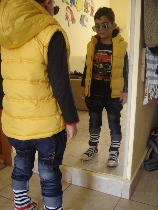 Blugi skinni pantaloni cu turul lasat, marime 110, 4-5 ani
