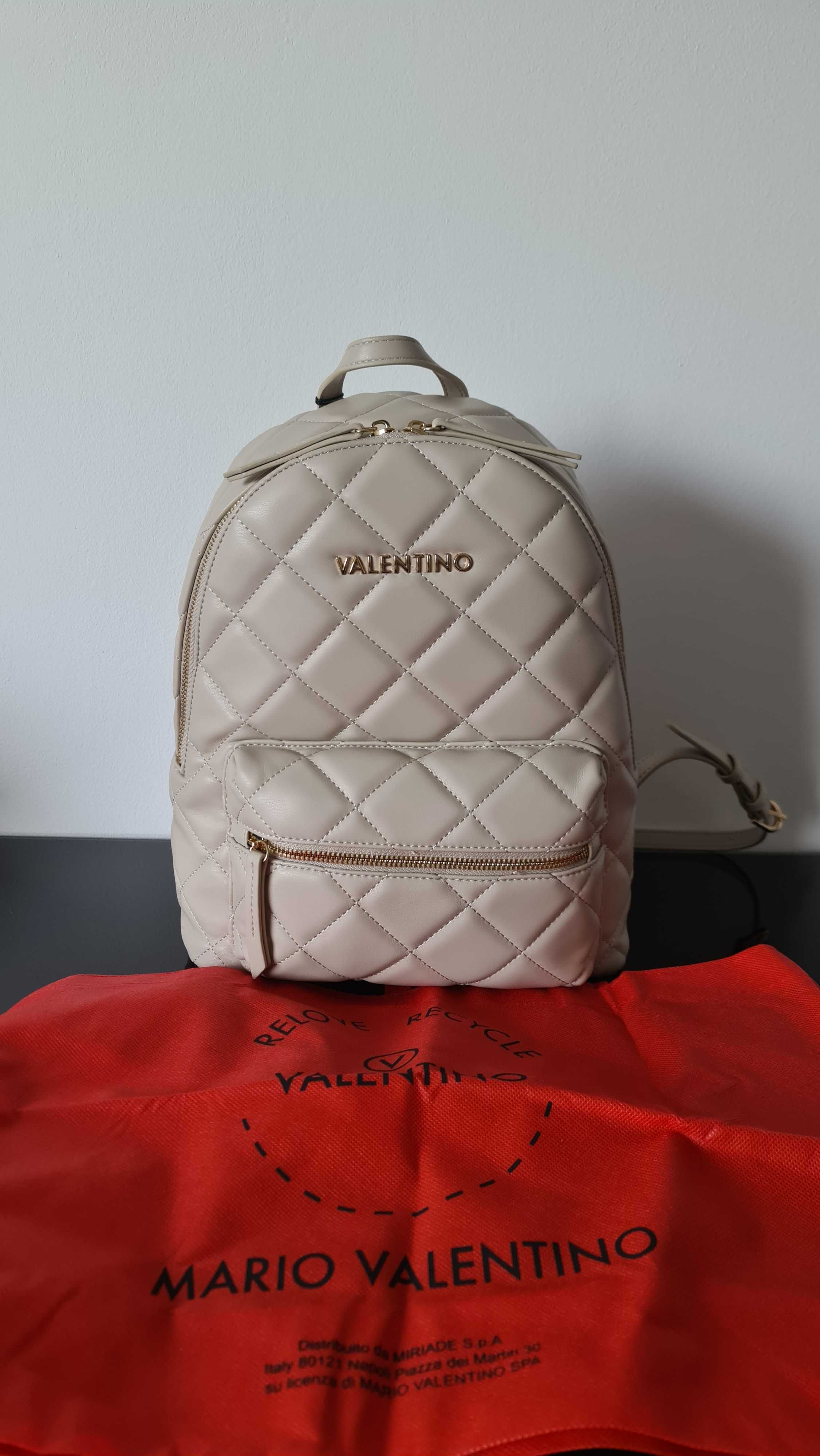 Ghiozdan rucsac Mario Valentino, bej. NOU cu etichete!