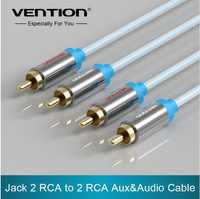 Cablu audio Vention 2RCA to 2RCA, 1.5m aurit