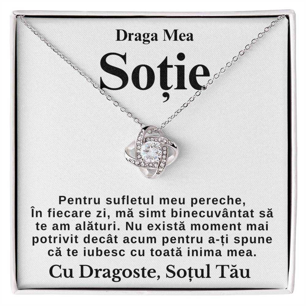 Cadou pentru Sotie, Colier din Argint, Cutie de bijuterii+card incluse