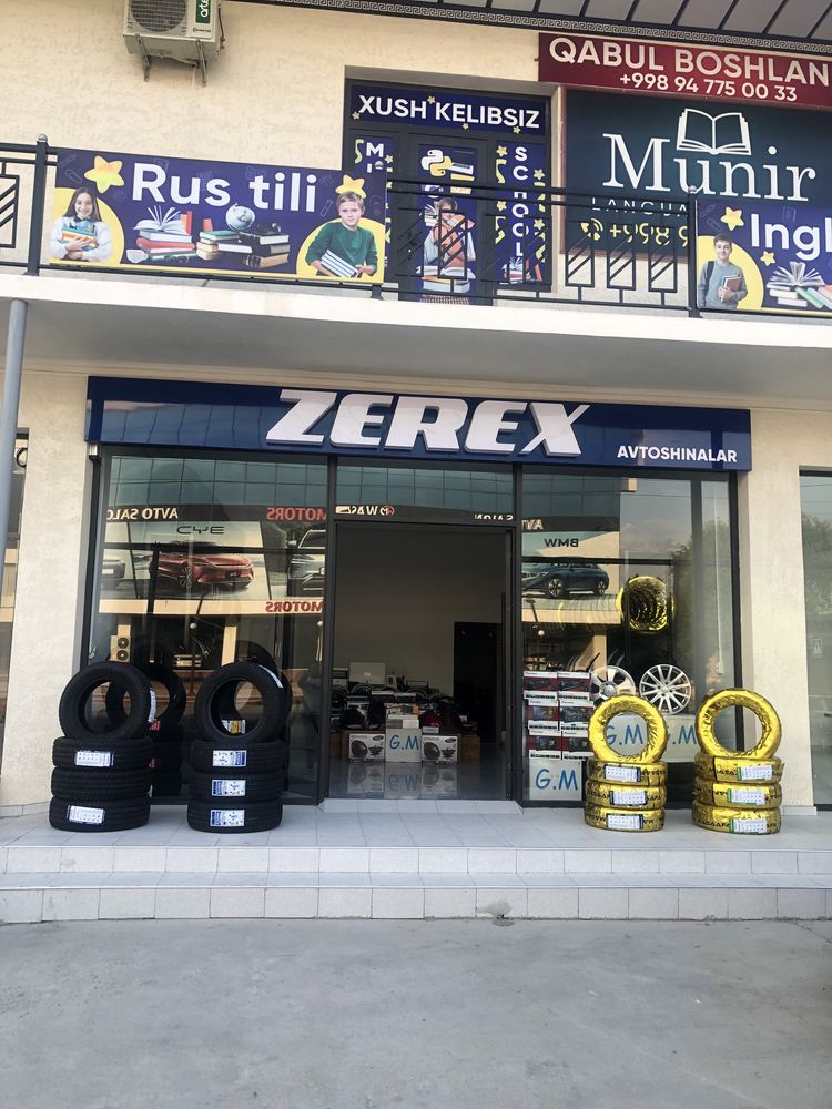 ZEREX R12.R13.R14.R15 razmerli avto shinalar mavjud