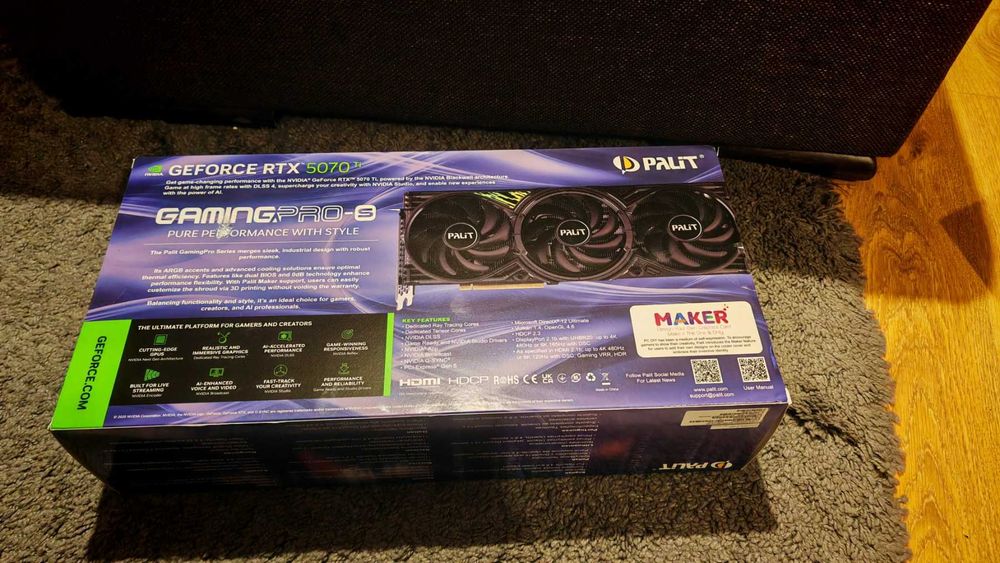 Видео Карта Palit RTX 5070 Ti GamingPro-S 16GB GDDR7