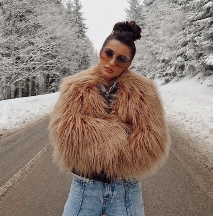 jachetă h&m imitație de blană