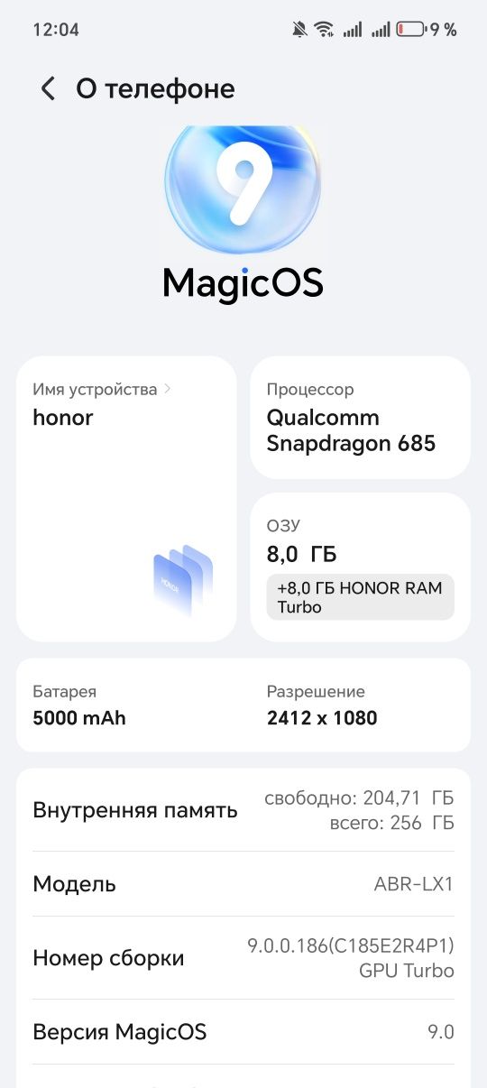 Honor x8c 8/256 xolati ideal