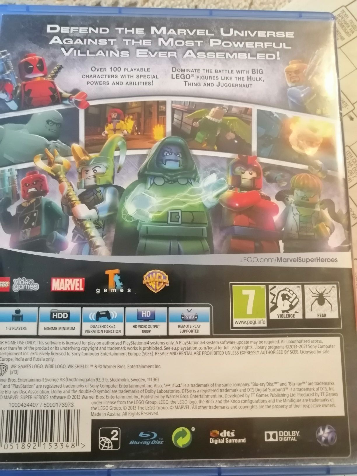 Продавам Lego Marvel Ps4
