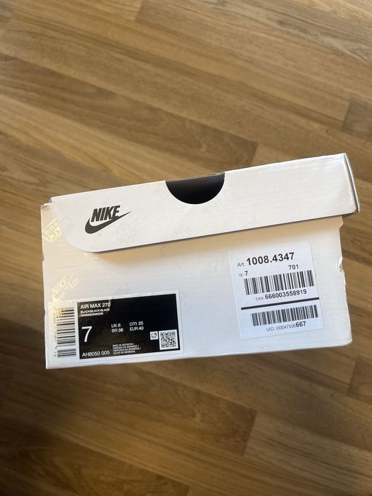 Nike air max 270 40 номер