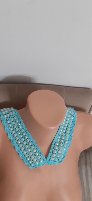 Guler tricotat si cu perle