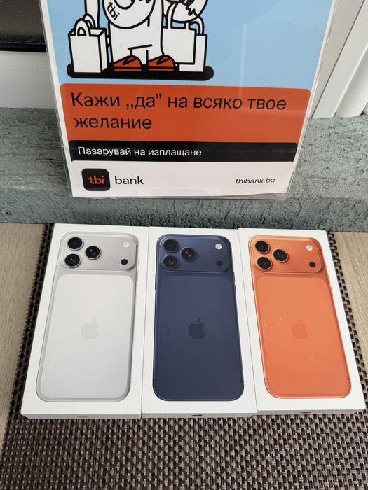 НОВИ!*ЛИЗИНГ* iPhone 17 Pro Max 98лв/м 256*Silver / BLUE*17 про макс