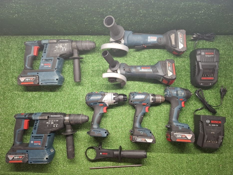 Bosch 18v винтоверт/ъглошлайф/перфоратор/импакт