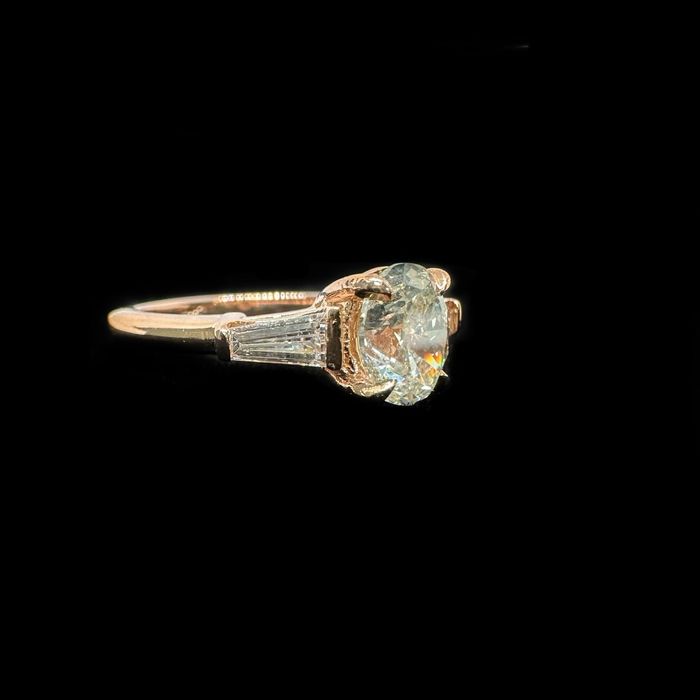 Inel din aur roz 14k cu diamante naturale 1.35ct
