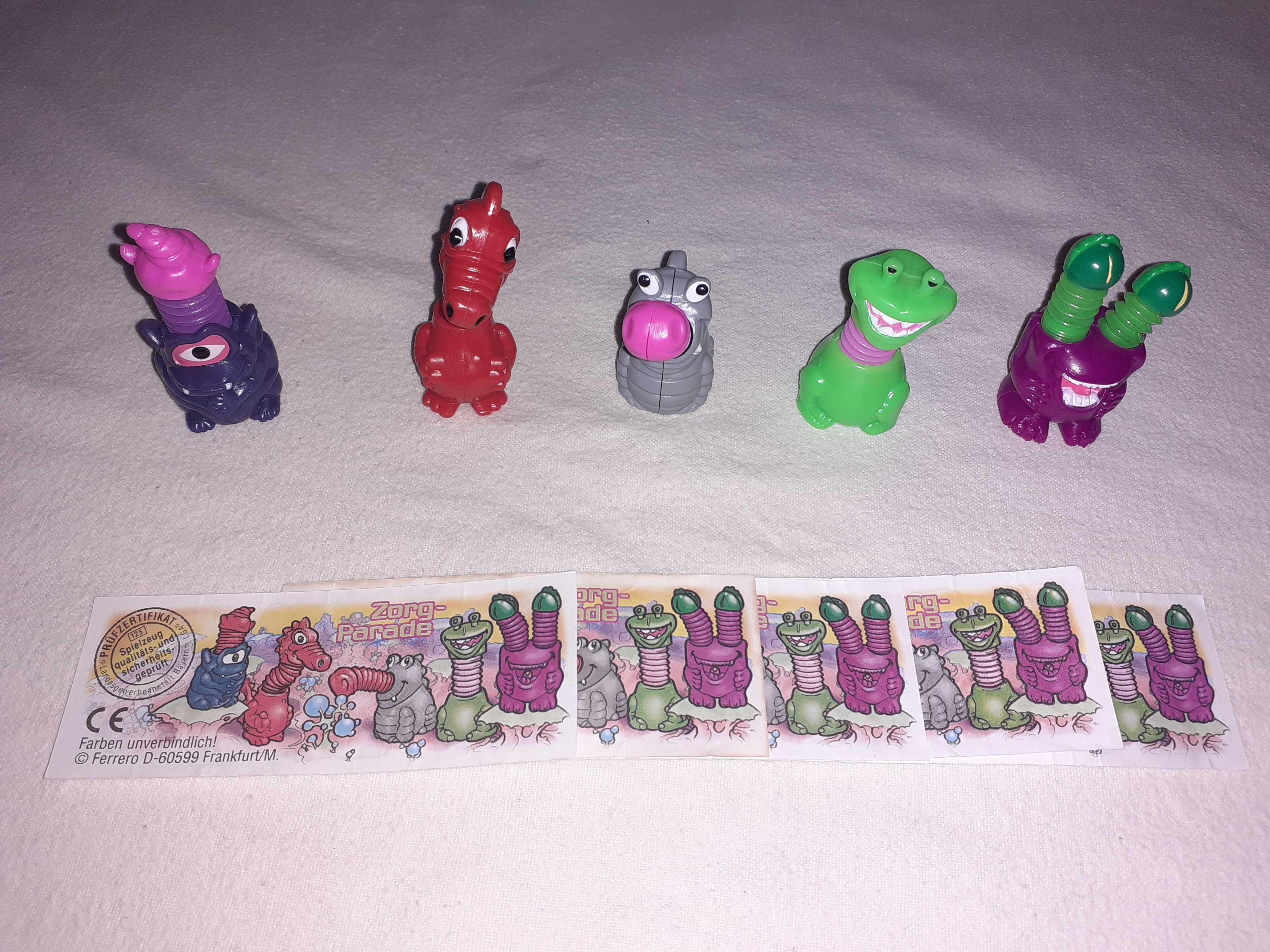 Set complet de figurine Kinder Ferrero 1996 Zorg Parade cu bpz