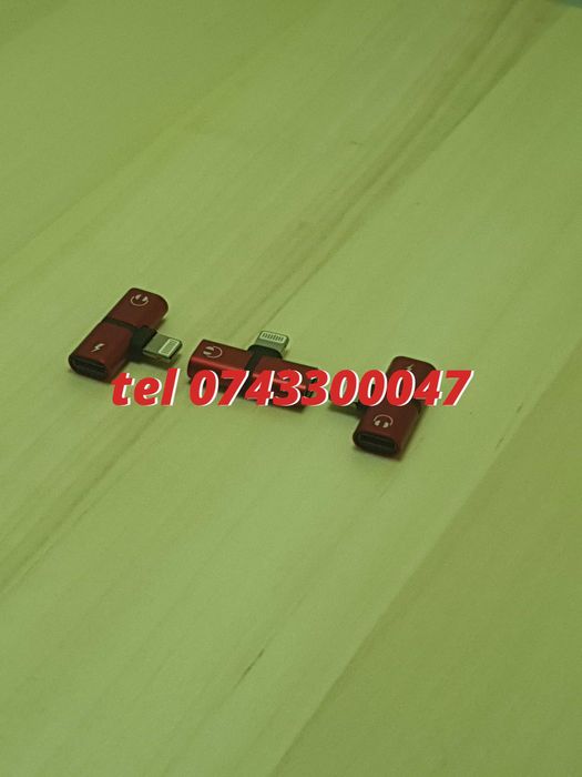 Adaptor I Phone 78x Lightning 2 In 1 Incarcare Rapida Si Casti Sim