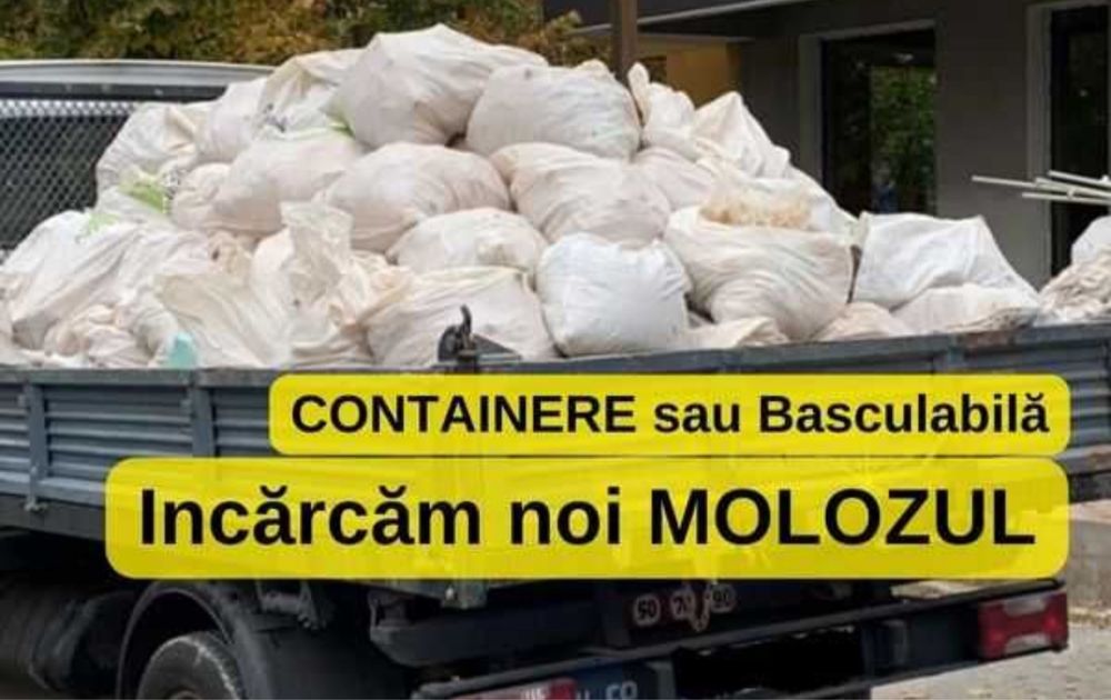 Transport moloz , saci gunoi , debarasare