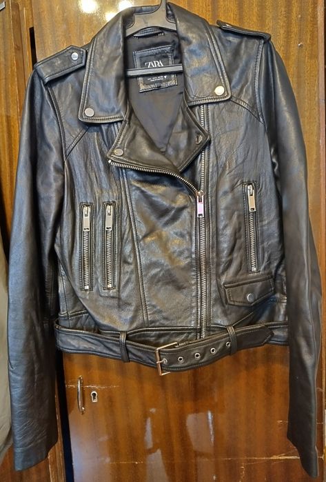 Дамско кожено яке "Zara" - ест. кожа