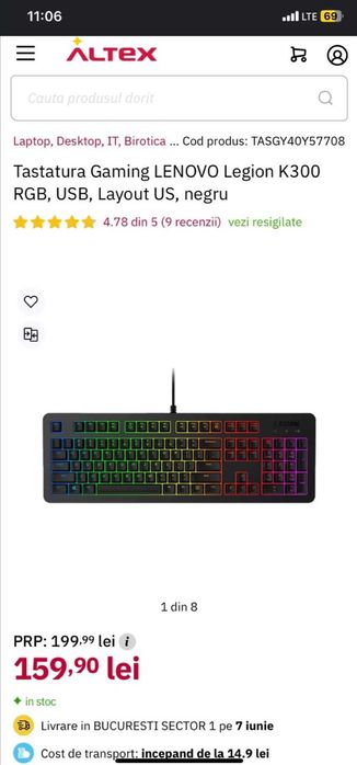 Tastatura Gaming LENOVO Legion K300