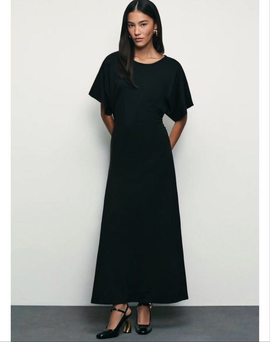 Повседневное черное классическое платье