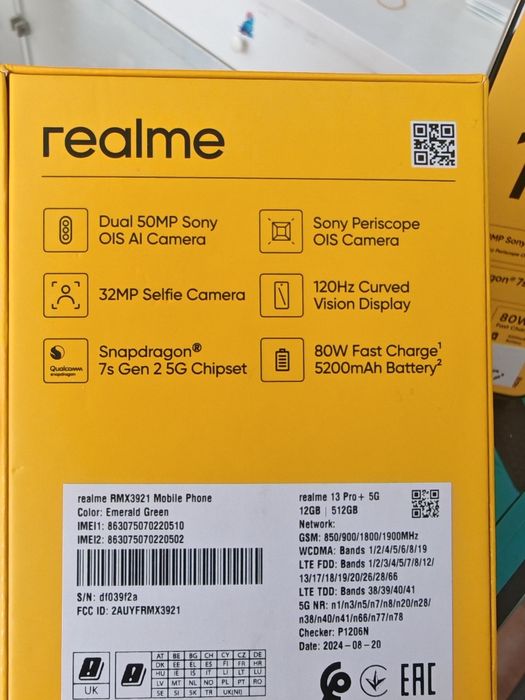 Realme 13 Pro Plus, 12 /512 GB, Nou, Garanție