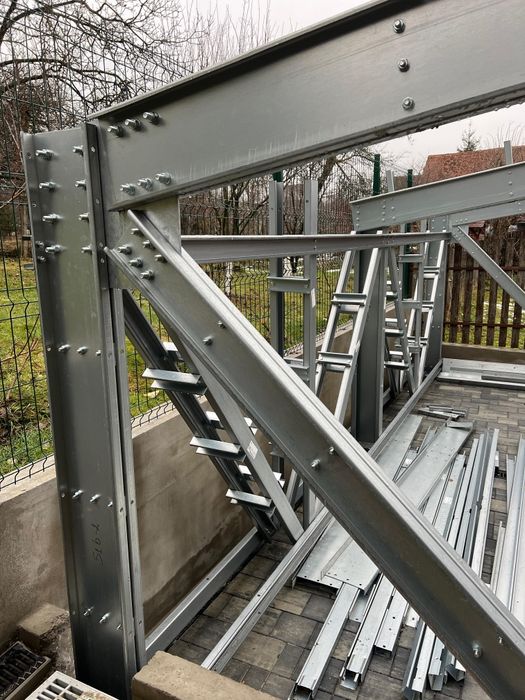 Carport metalic dublu zincata, garaj,support fotovoltaic