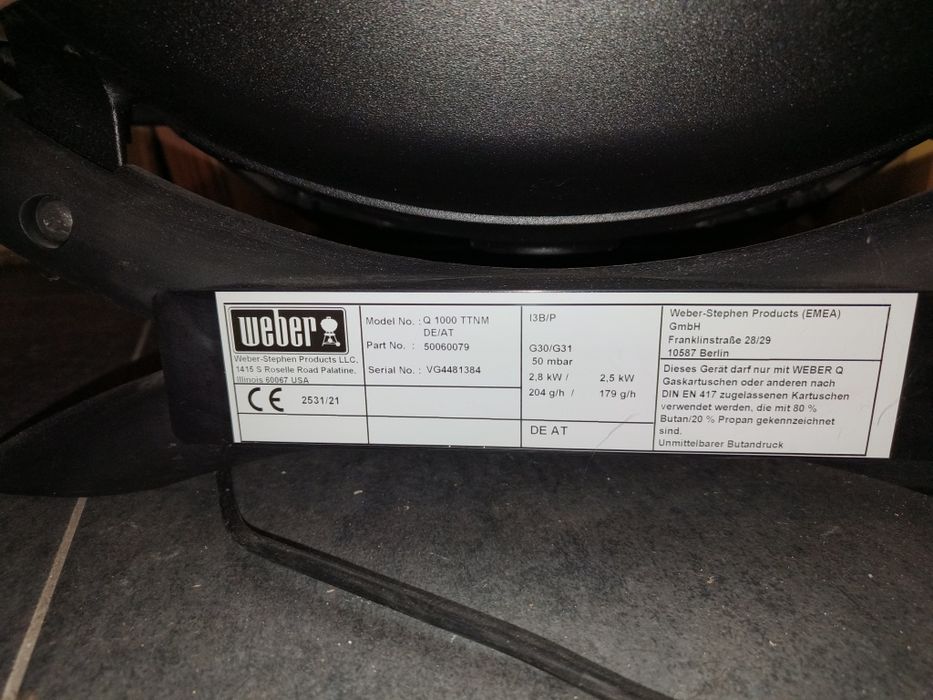 Gratar gaz Weber Q1000