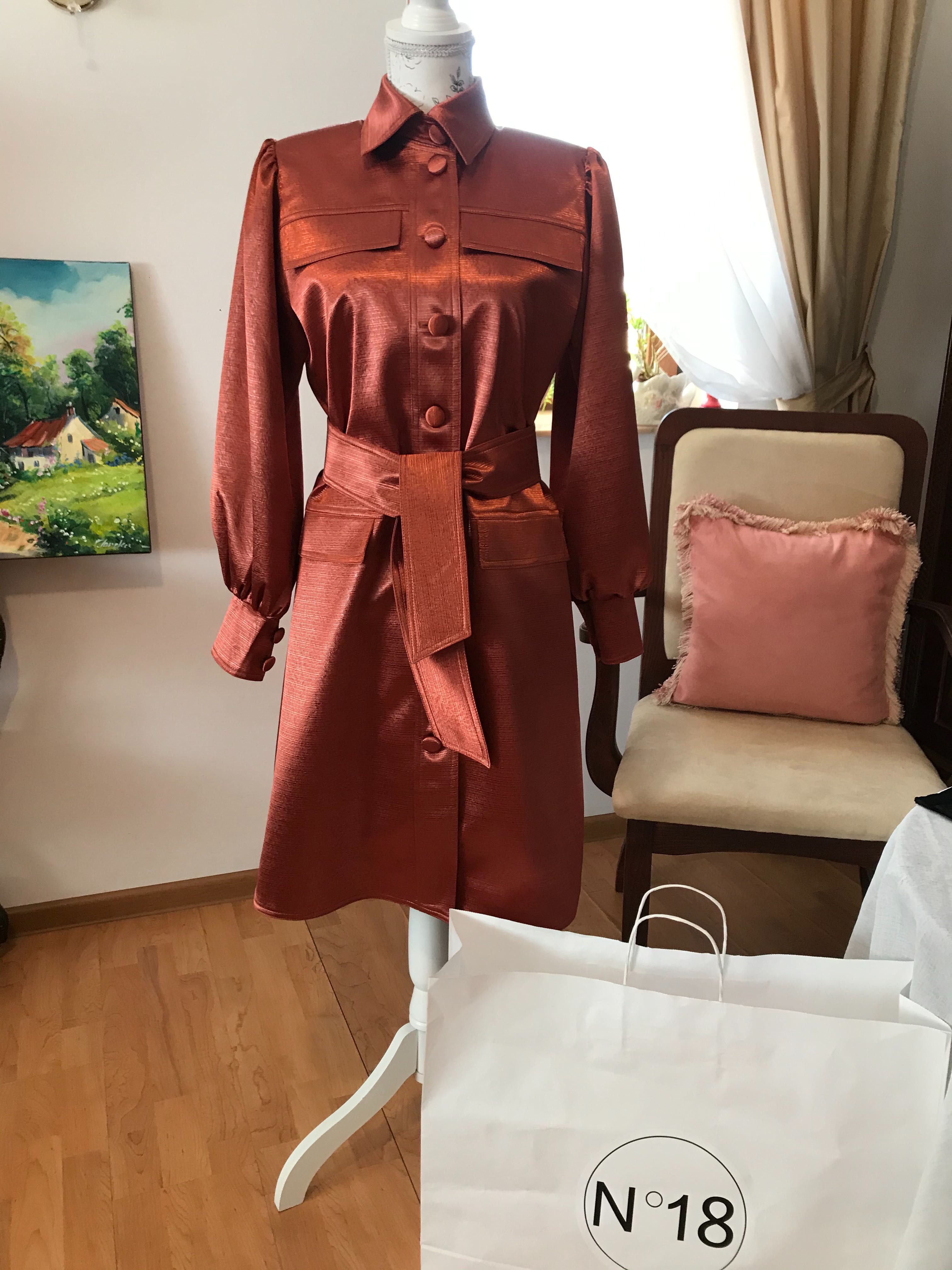 Rochie /trench/ cognac