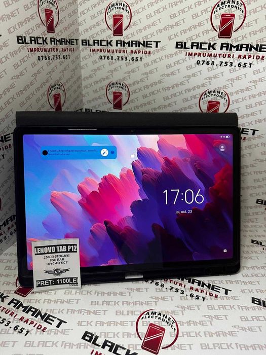BLACK AMANET P1 • Lenovo TAB P12 256gb 8GB RAM impecabila +husa