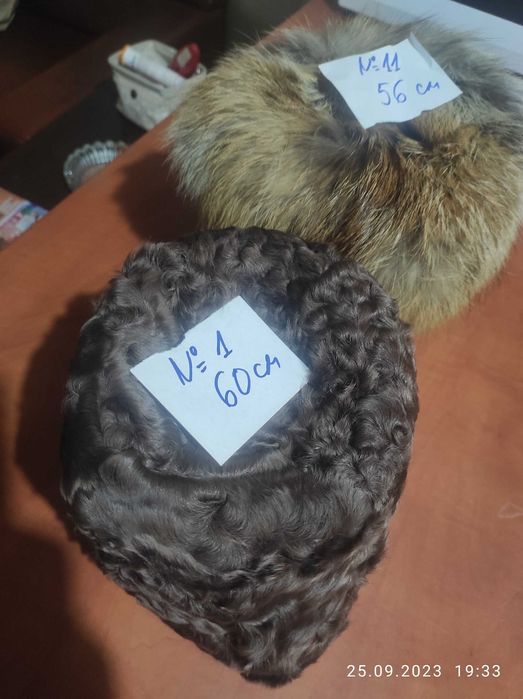 Кожени шапки естествен косъм