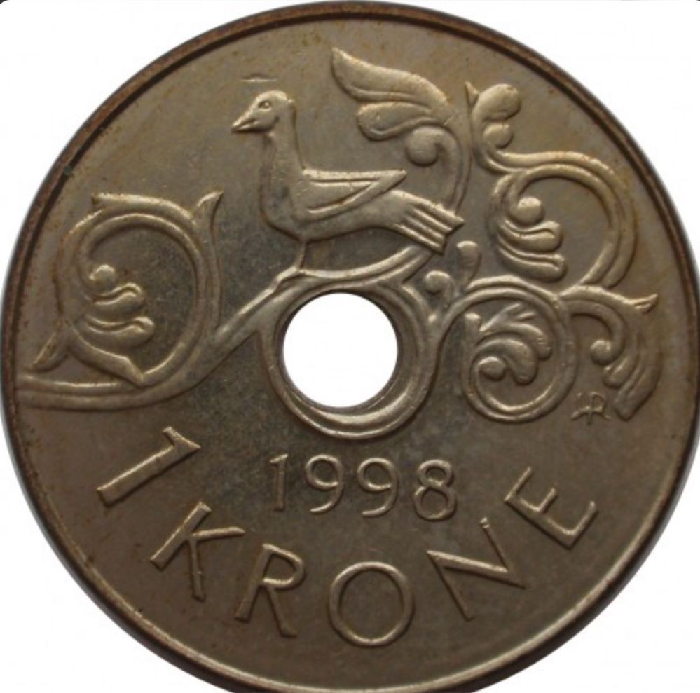Moneda coroana norvegiana din 1998