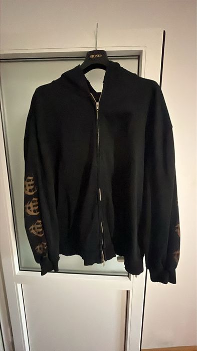 Balenciaga Mettal Zip Up Hoodie Disstresed