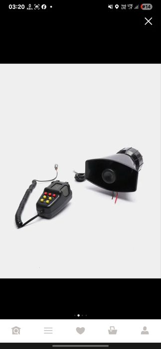 Сирена с громкоговорителем, с микрофоном, 7 сигналов, 12В, 100 W, 150