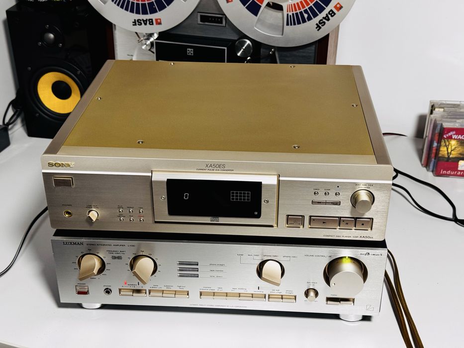 CD-player audiophili SONY CDP-XA50ES,gama ES,cu PUC,champagne,telecoma