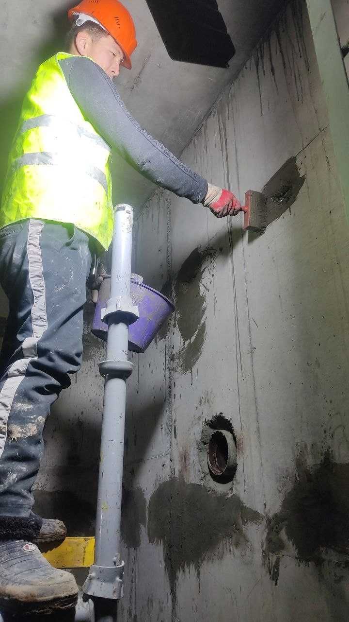 Гидроизоляция фундамента подвала полов швы стен перекрытий бетона