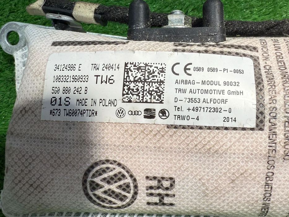 AIRBAG SCAUN DREAPTA / STANGA ( 3 BUC.) VAG GROUP / VW GOLF 7 / SEAT LEON / VW PASSAT TIGUAN T-ROC / SKODA / AUDI COD OEM 5G0880241B 5G0880242B