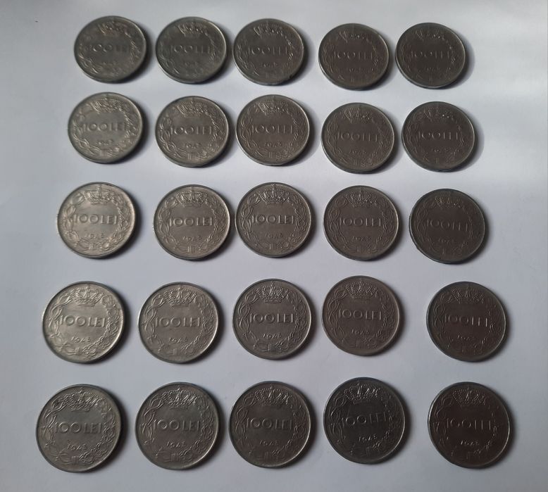 Lot 25 monede din 1943 - Regele Mihai