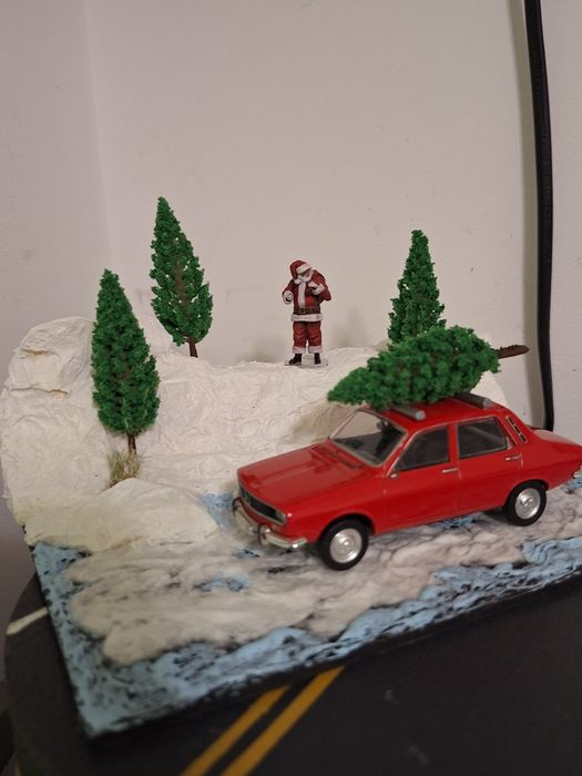 Diorama peisaj de iarna cu macheta inclusa