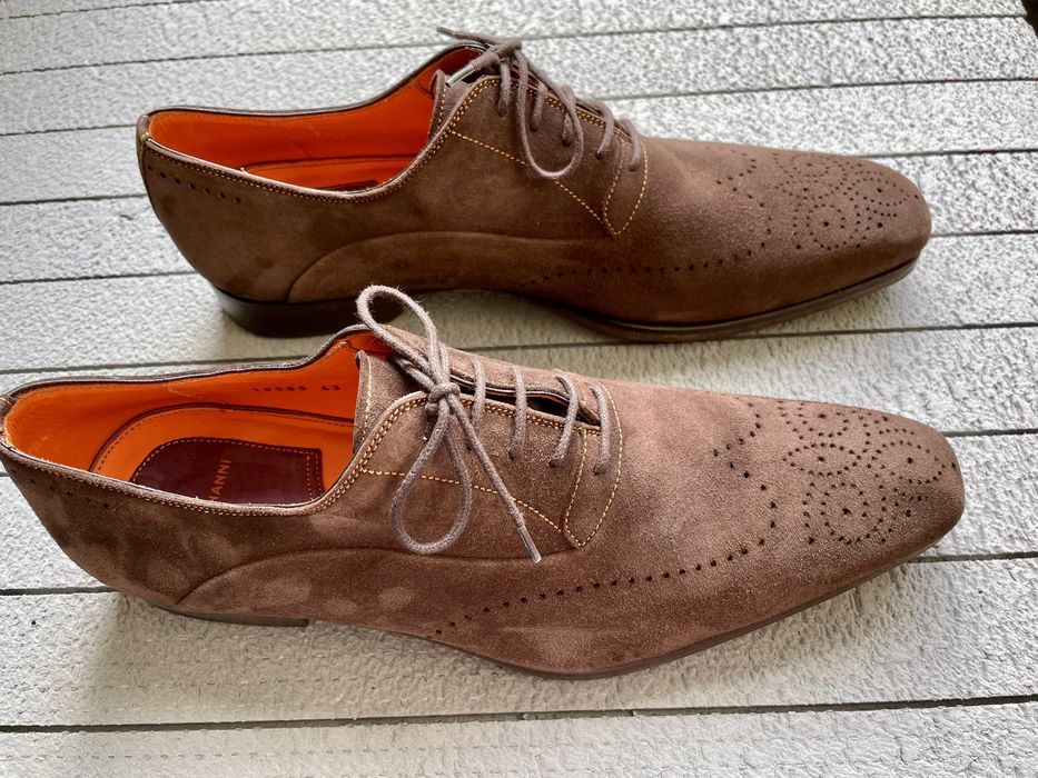 Pantofi Magnanni barbati piele intoarsa maro 43