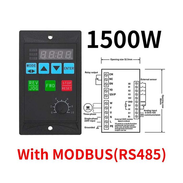 Controler turatie motor asincron, intrare/iesire 220V, putere 1.5 KW