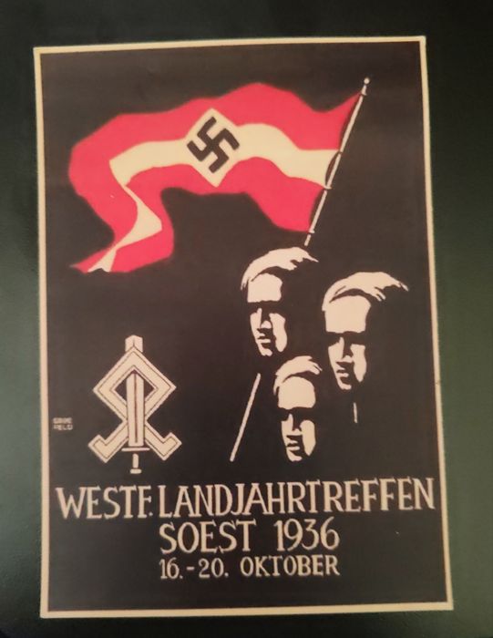 WW2 carte poștală propagandă german nazist război militar