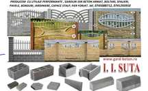 Gard placi beton boltari pavaje fier forjat borduri spalieri coame