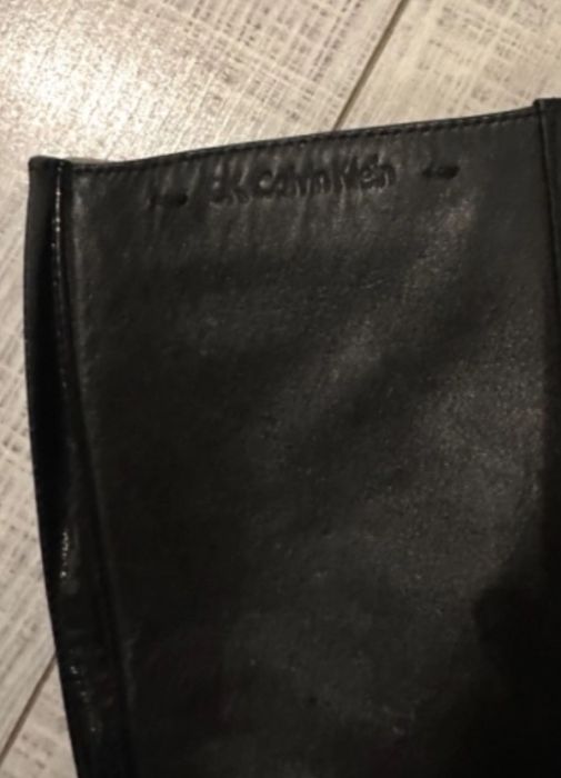 Черни естествена кожа ботуши келвин клайн Обувки бордо лачени