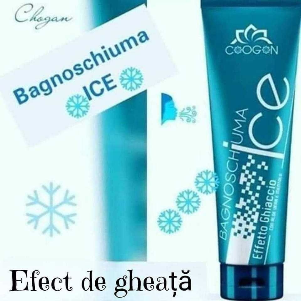 Gel de dus Ice efect gheață, cu aloe vera și Mentol