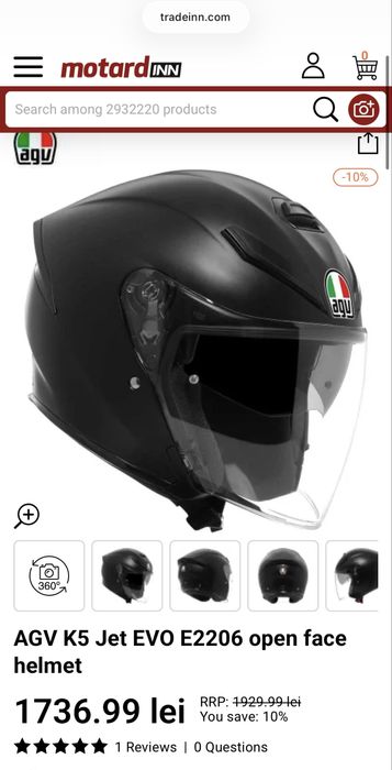 Casca moto AGV K5 open face