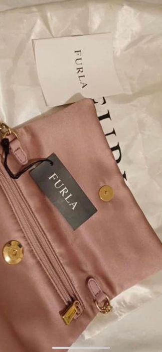 Furla Satin Rose елегантна клъч чанта