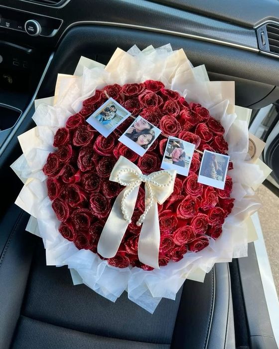 Вечен букет 101 рози със снимки
